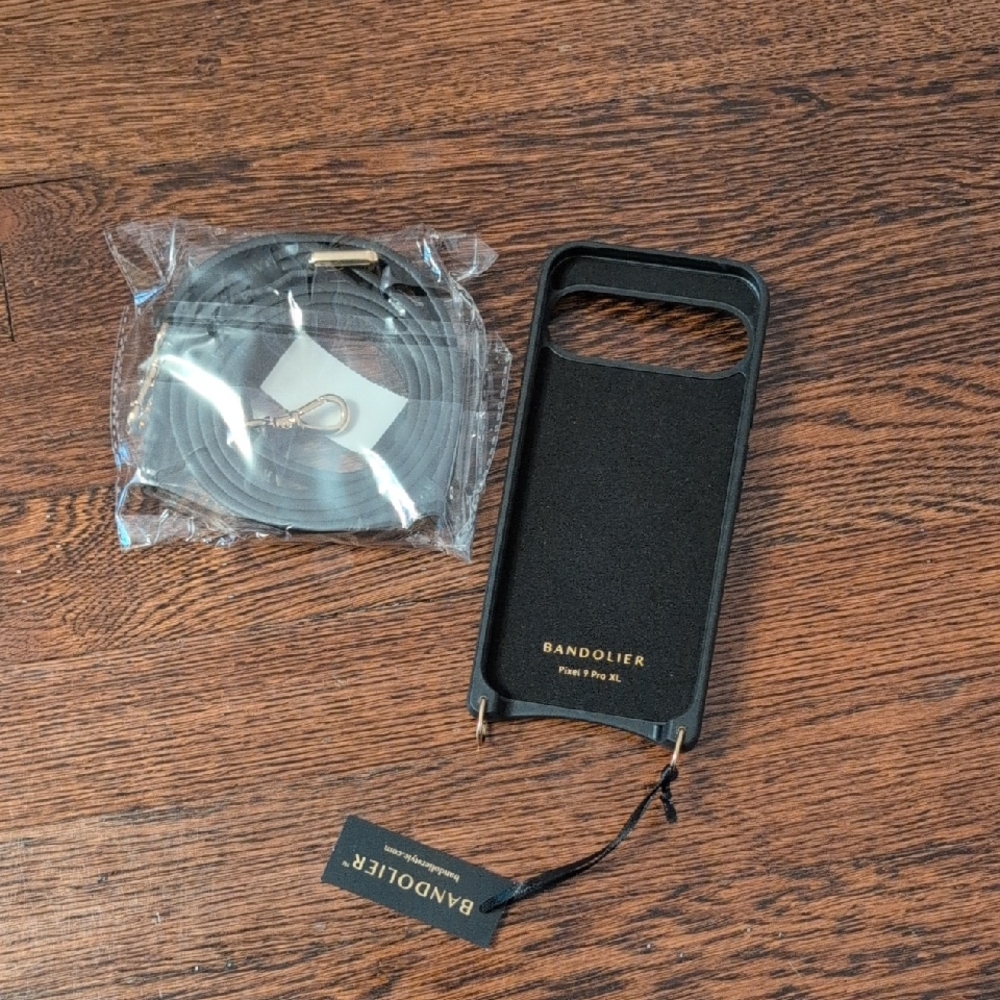 Bandolier Black Phone Case with Gold Accents